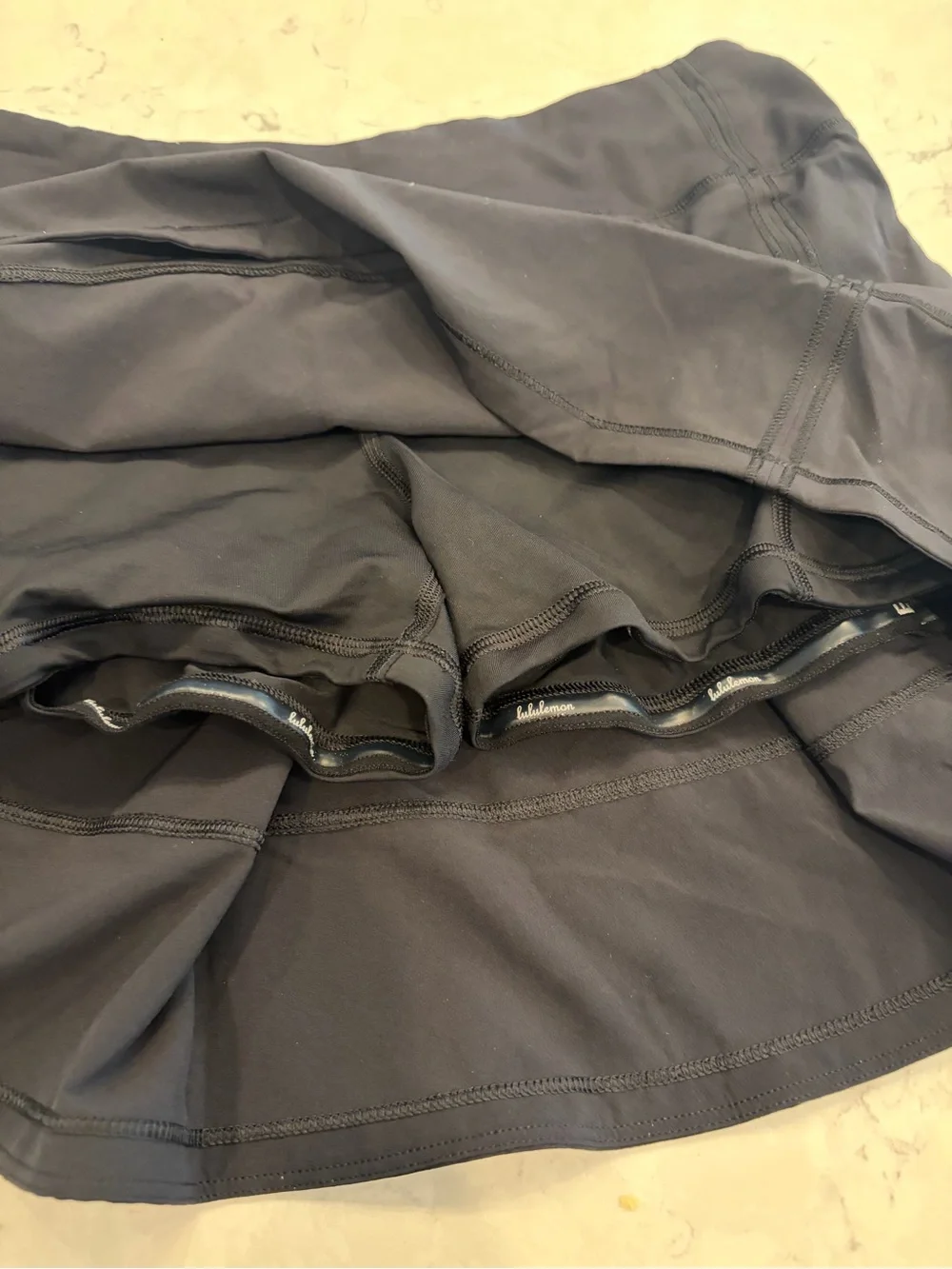 lululemon Pace Rival Skirt Black Layered Performance Skort